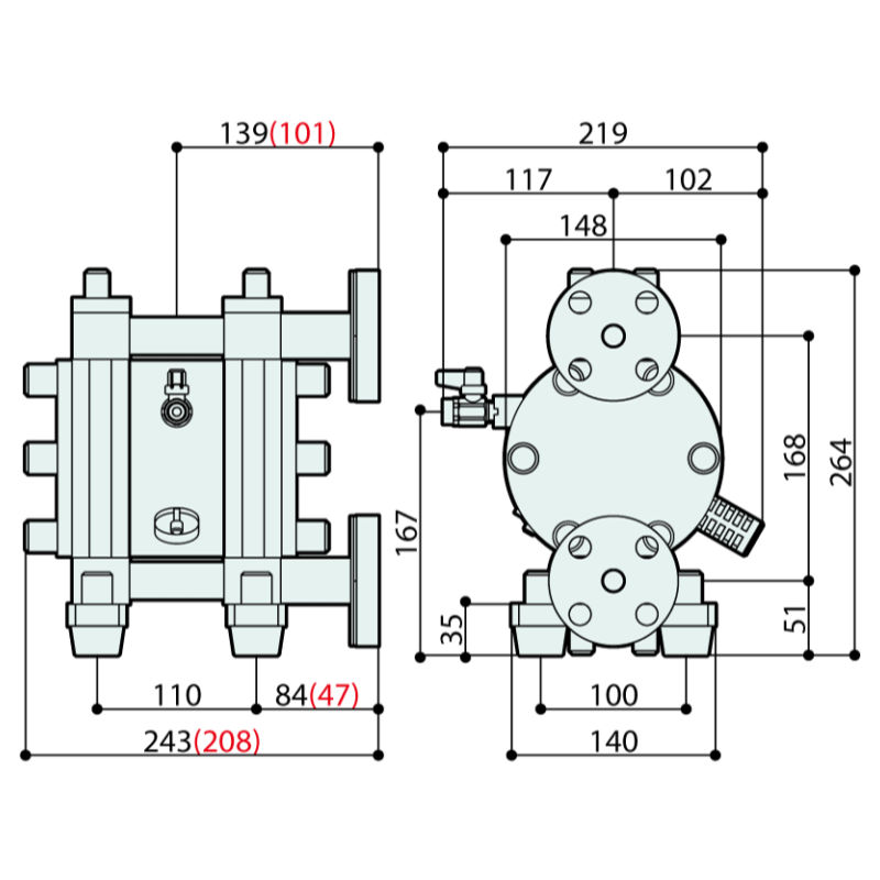 YTS - 100HT_Dimensioni